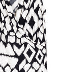 Crinkle Pleat Knit - Crossover Tulip Hem Dress - Aztec