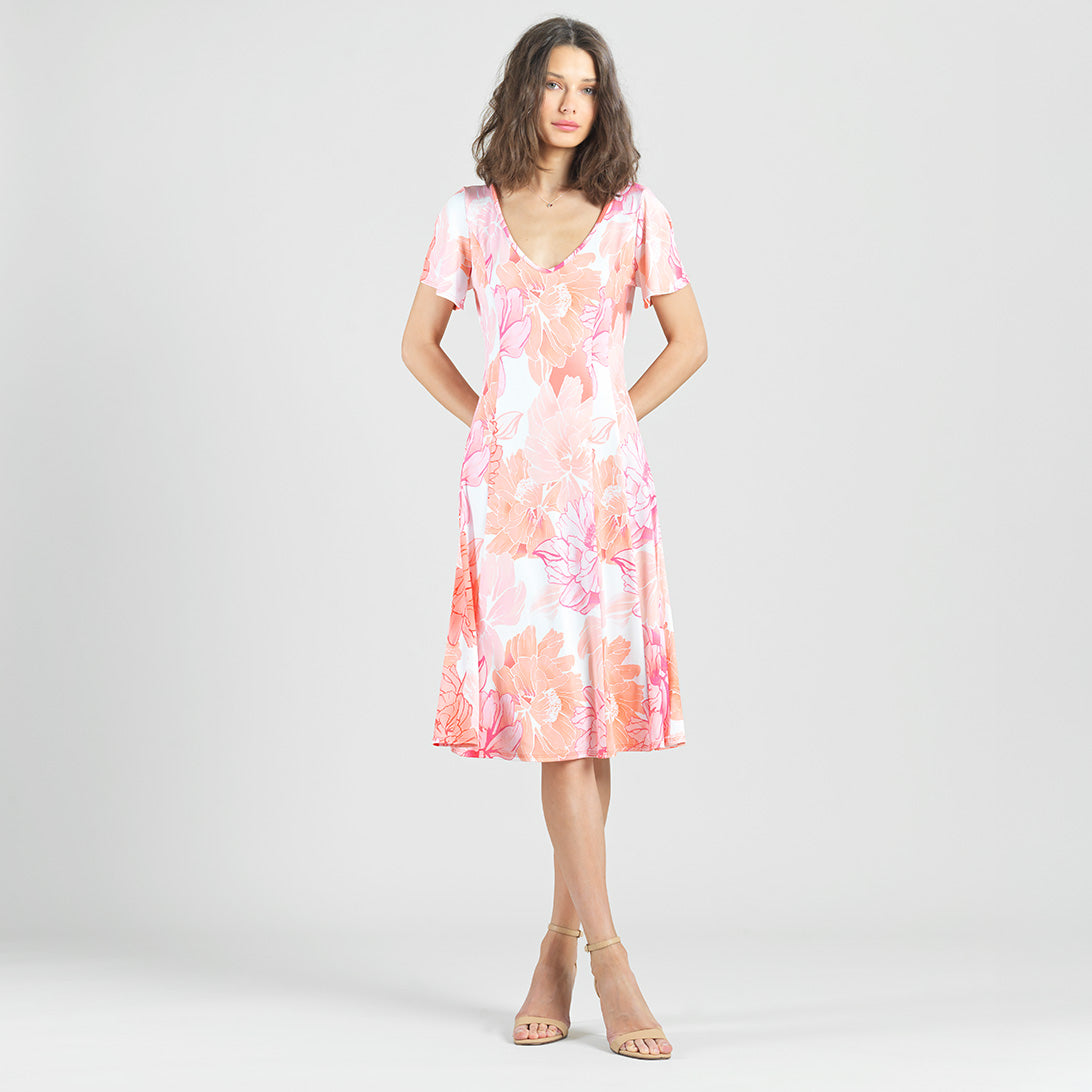 【WOOHWA】FOAM MIDI SK Butter Knit - Flutter Sleeve A-Line Midi Dress - Final Sale
