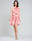 Jewel Neck Swing Dress - Stripes+Dots - Final Sale!