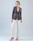 Liquid Leather™ Signature Pocket Blazer - Brown