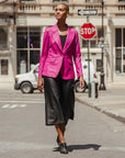 Liquid Leather™ Signature Pocket Blazer - Magenta - Final Sale!