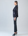 Sequin Knit - Signature Pocket Blazer - Black