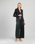 Sequin Knit - Signature Pocket Blazer - Black