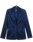 Velvet Shimmer - Signature Pocket Blazer - Navy
