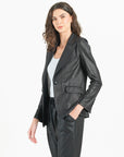 Liquid Leather™ Signature Pocket Blazer - Black
