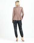 Liquid Leather™ Signature Pocket Blazer - Taupe - Clara Sunwoo
