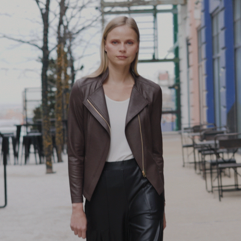 Liquid Leather™ Signature Jacket - Brown – Clara Sunwoo