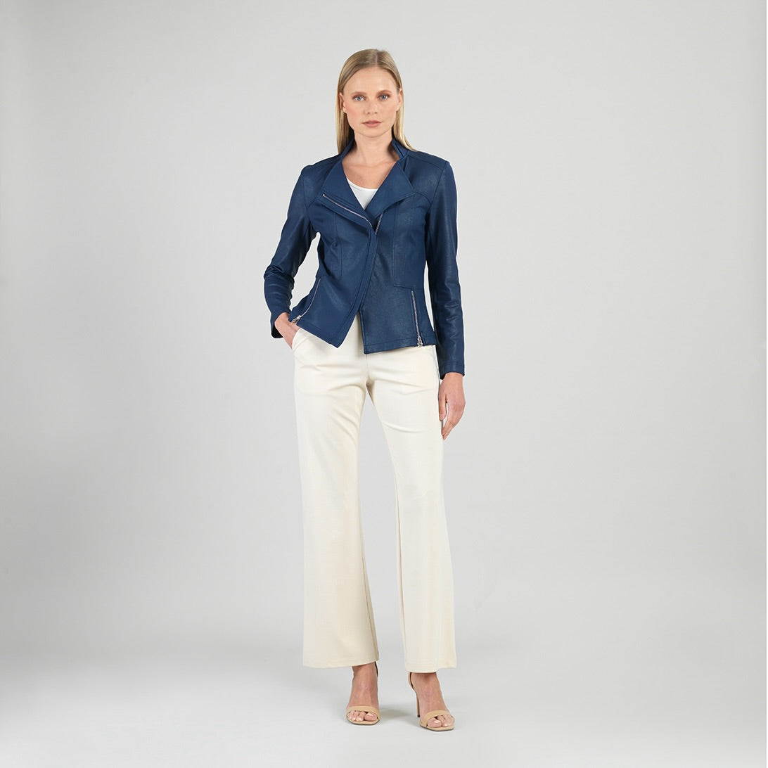 Liquid Leather™ Signature Jacket - Navy – Clara Sunwoo