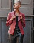 Liquid Leather™ Signature Jacket - Ruby