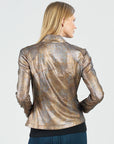 Metallic Liquid Leather™ Textured Signature Jacket - Copper