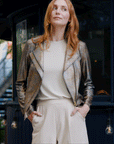 Metallic Liquid Leather™ Textured Signature Jacket - Copper