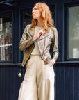 Metallic Liquid Leather™ Textured Signature Jacket - Copper