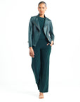 Signature Wide Leg Pocket Pant - Hunter Green