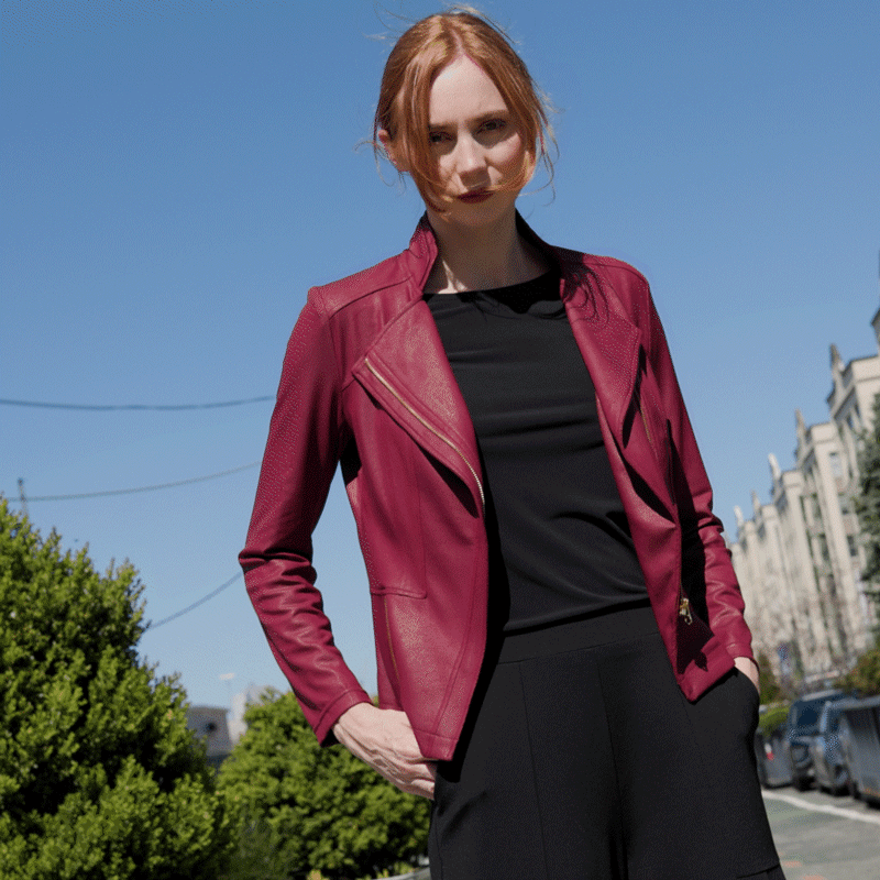 Liquid Leather™ Signature Jacket - Merlot – Clara Sunwoo