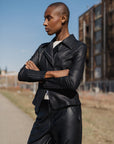 Liquid Leather™ Studded Jacket - Black