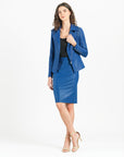 Liquid Leather™ Studded Jacket - Cobalt