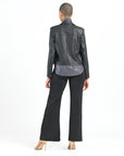Liquid Leather™ Cropped Tuxedo Blazer - Black - Final Sale!