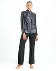 Liquid Leather™ Cropped Tuxedo Blazer - Black - Final Sale!