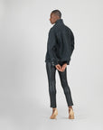 Denim Stretch - Button Closure Pocket Jacket - Black - Final Sale!