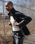 Denim Stretch - Button Closure Pocket Jacket - Black - Final Sale!