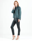 Liquid Leather™ Button Closure Pocket Jacket - Hunter Green - Limited Sizes!