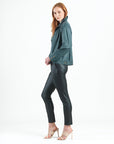 Liquid Leather™ Button Closure Pocket Jacket - Hunter Green - Limited Sizes!