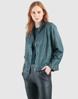 Liquid Leather™ Button Closure Pocket Jacket - Hunter Green - Limited Sizes!