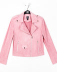 Soft Suede - Architectural Moto Jacket - Mauve