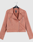 Liquid Leather™ Zip Cuff Moto Waist Jacket - Tan