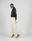 Sequin Knit - Moto Waist Jacket - Black