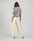 Sequin Knit - Moto Waist Jacket - Champagne