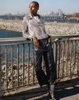 Sequin Knit - Moto Waist Jacket - Champagne