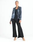 Shimmer Sequin - Modern Button Blazer - Gunmetal - Limited Sizes