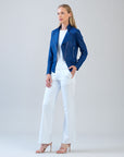 Liquid Leather™ Biker Jacket - Cobalt