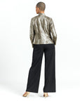 Liquid Leather™ Textured Biker Jacket - Crocodile