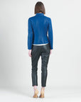 Liquid Leather™ Biker Jacket - Cobalt