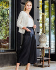 Liquid Leather™ Ruched Detail Jacket - Ivory - Final Sale!