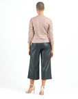 Liquid Leather™ Ruched Detail Jacket - Taupe