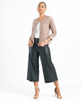 Liquid Leather™ Ruched Detail Jacket - Taupe