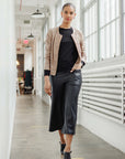 Liquid Leather™ Ruched Detail Jacket - Taupe - Final Sale - Clara Sunwoo