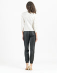 Liquid Leather™ Ruched Detail Jacket - Ivory - Final Sale!