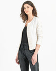 Liquid Leather™ Ruched Detail Jacket - Ivory - Final Sale!