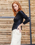 Liquid Leather™ Ruched Detail Jacket - Black - Clara Sunwoo