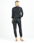 Liquid Leather™ Ruched Detail Jacket - Black