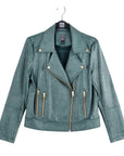 Liquid Leather™ Moto Zip Jacket - Hunter Green - Final Sale