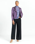 Liquid Sheen™ - Plush Moto Zip Jacket - Plum - Limited Sizes!