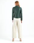 Liquid Leather™ Moto Zip Jacket - Hunter Green - Final Sale