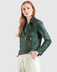 Liquid Leather™ Moto Zip Jacket - Hunter Green - Final Sale