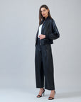 Liquid Leather™ Classic Bomber Jacket - Black