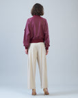 Liquid Leather™ Classic Bomber Jacket - Merlot